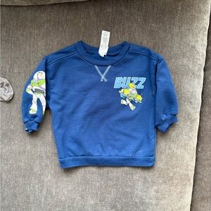 Buzz Lightyear Navy Kids Sweatshirt - Toy Story Graphic